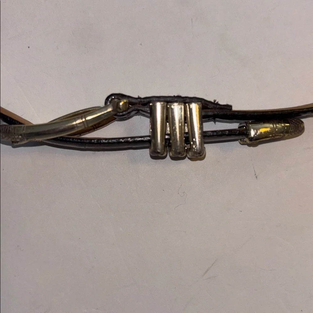 BRIGHTON BELT BROWN LEATHER LESS THAN AN INCH WIDE 41” IN LENGTH XL